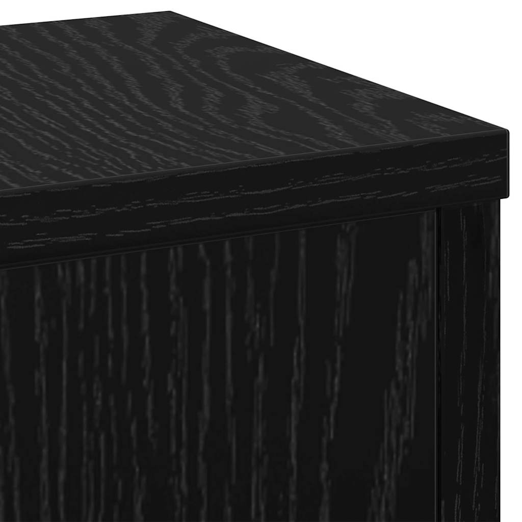 Pflanzenständer 2 pcs Schwarz Eichen-Optik 17 x 17 x 60 cm