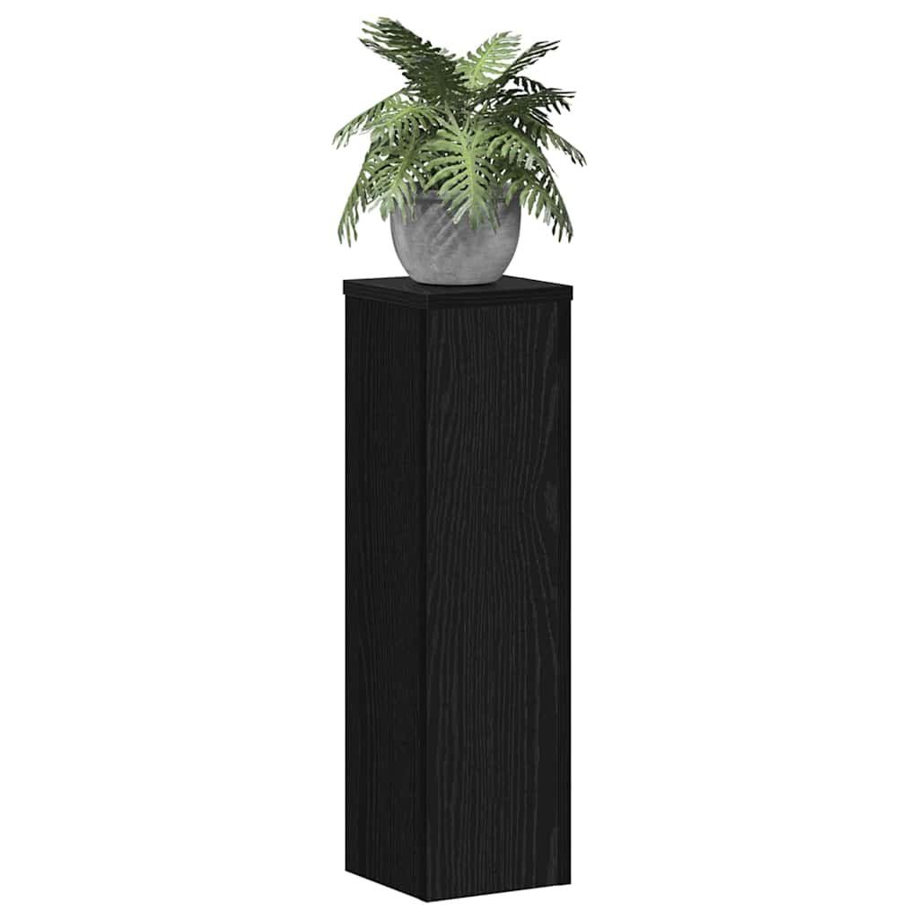 Pflanzenständer 2 pcs Schwarz Eichen-Optik 17 x 17 x 60 cm