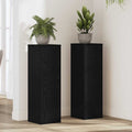 Pflanzenständer 2 pcs Schwarz Eichen-Optik 25 x 25 x 80 cm