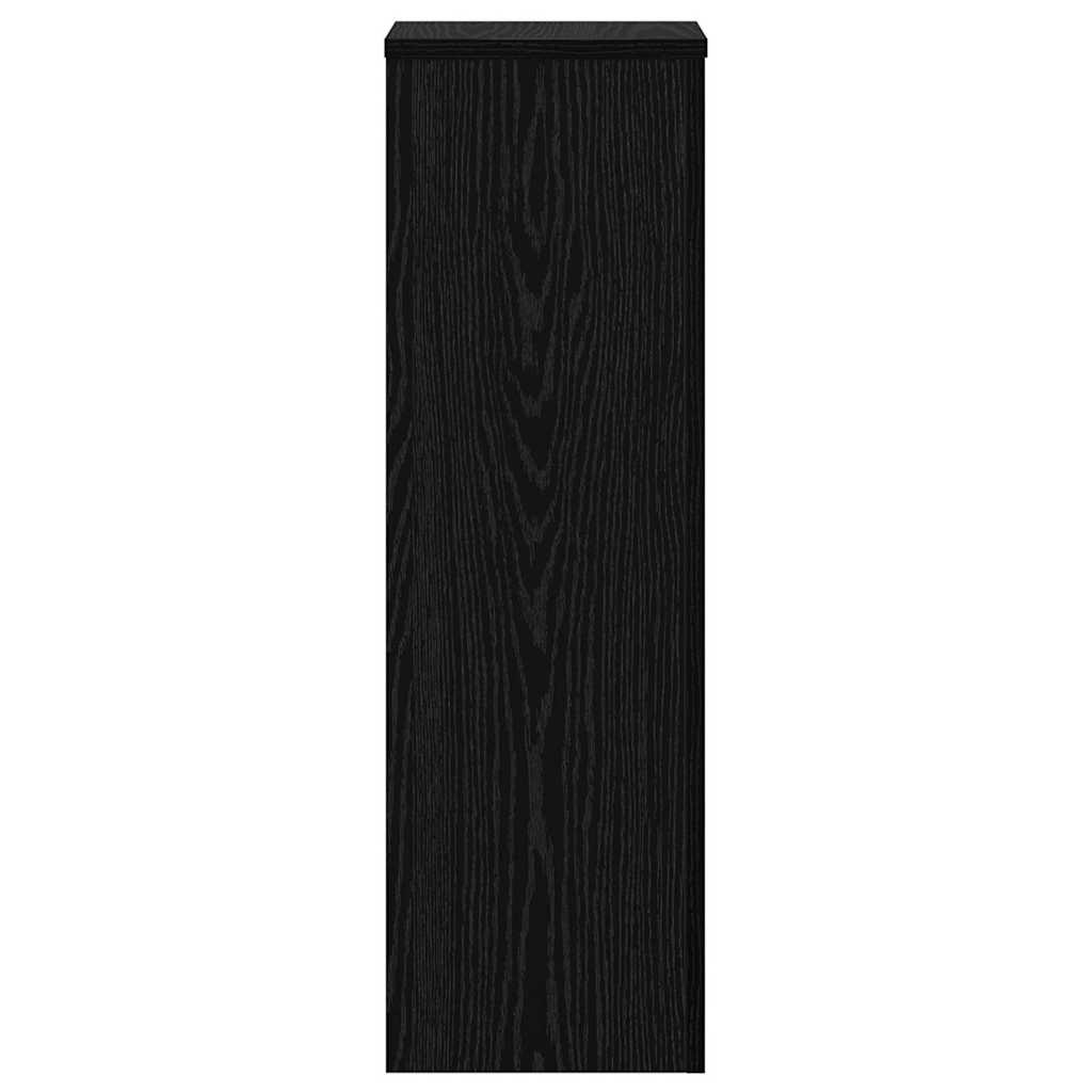 Pflanzenständer 2 pcs Schwarz Eichen-Optik 25 x 25 x 80 cm