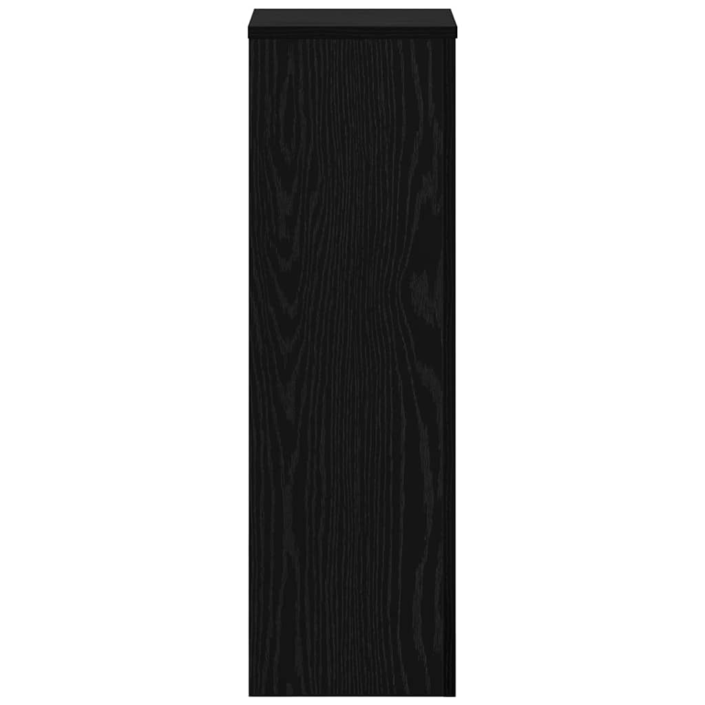 Pflanzenständer 2 pcs Schwarz Eichen-Optik 25 x 25 x 80 cm