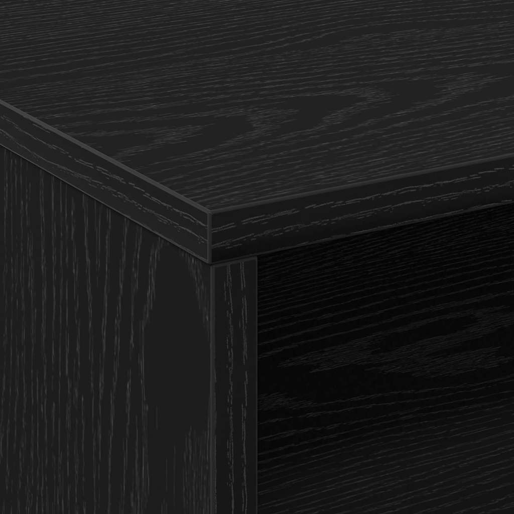 Schrank Schwarz Eichen-Optik 55 x 40 x 82 cm