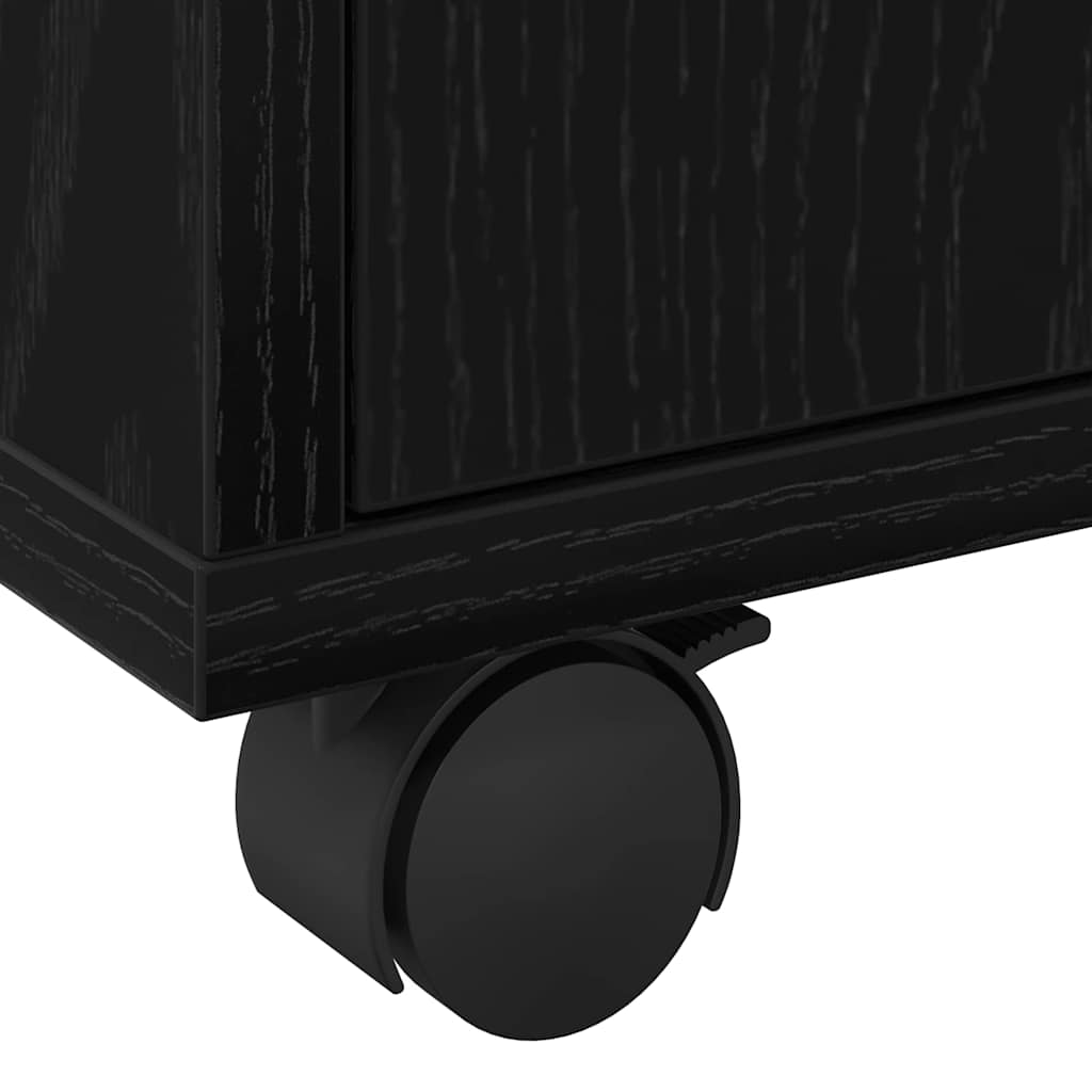 Schrank Schwarz Eichen-Optik 55 x 40 x 82 cm
