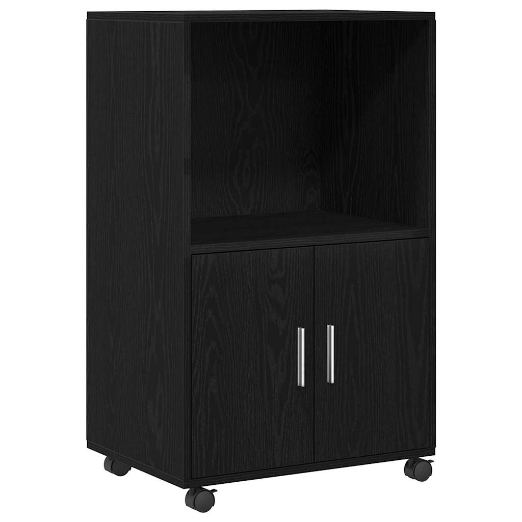 Schrank Schwarz Eichen-Optik 55 x 40 x 82 cm