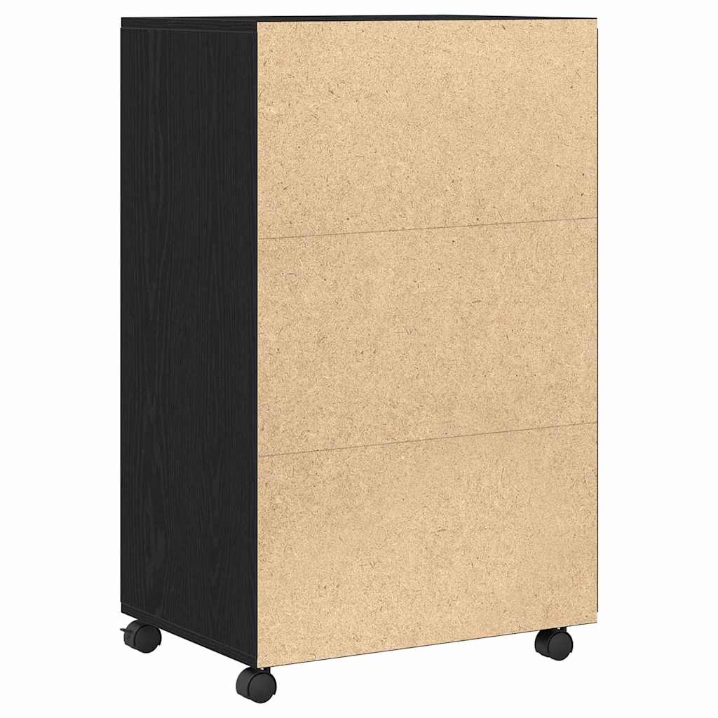Schrank Schwarz Eichen-Optik 55 x 40 x 82 cm