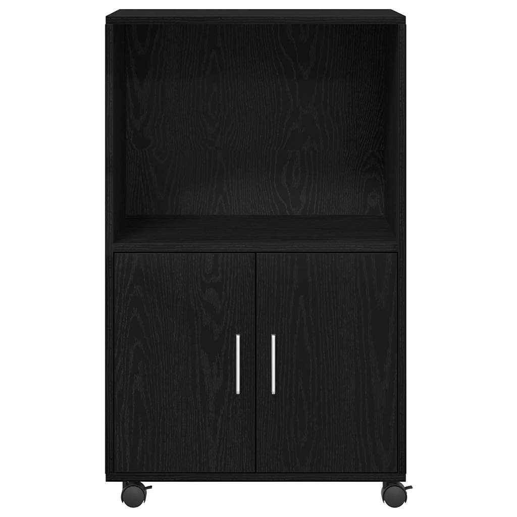 Schrank Schwarz Eichen-Optik 55 x 40 x 82 cm