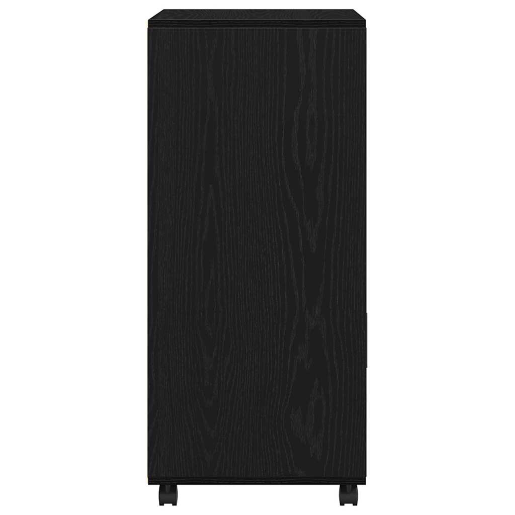 Schrank Schwarz Eichen-Optik 55 x 40 x 82 cm