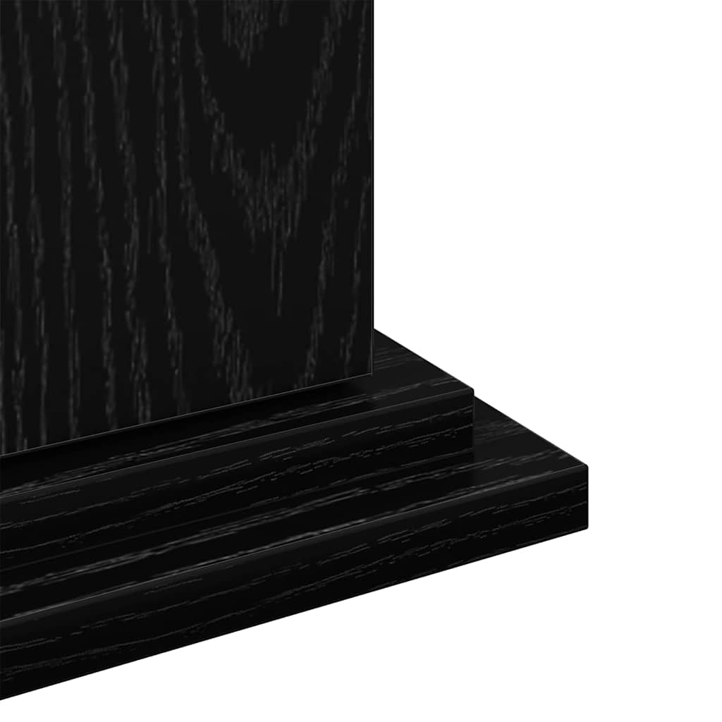 Displaysständer mit Regal Schwarz Eichen-Optik 31 x 30 x 90 cm