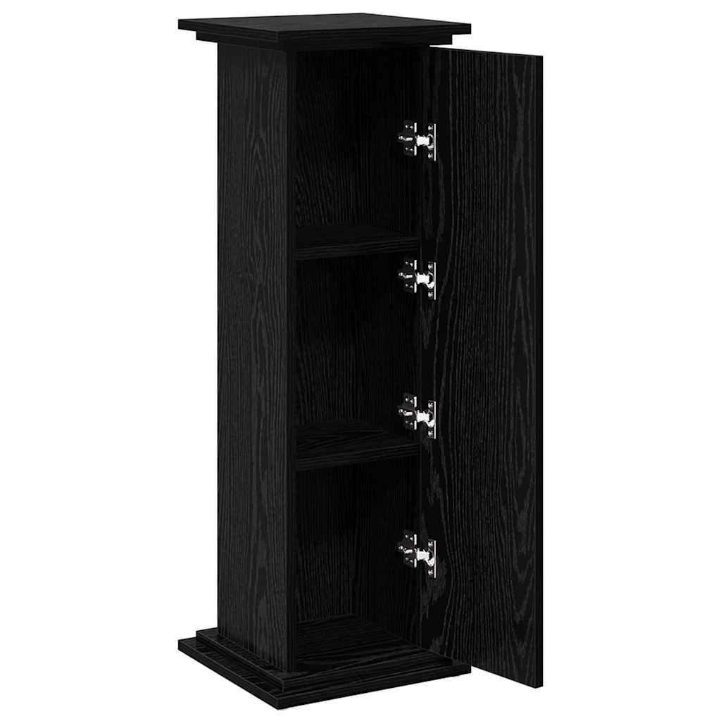 Displaysständer mit Regal Schwarz Eichen-Optik 31 x 30 x 90 cm