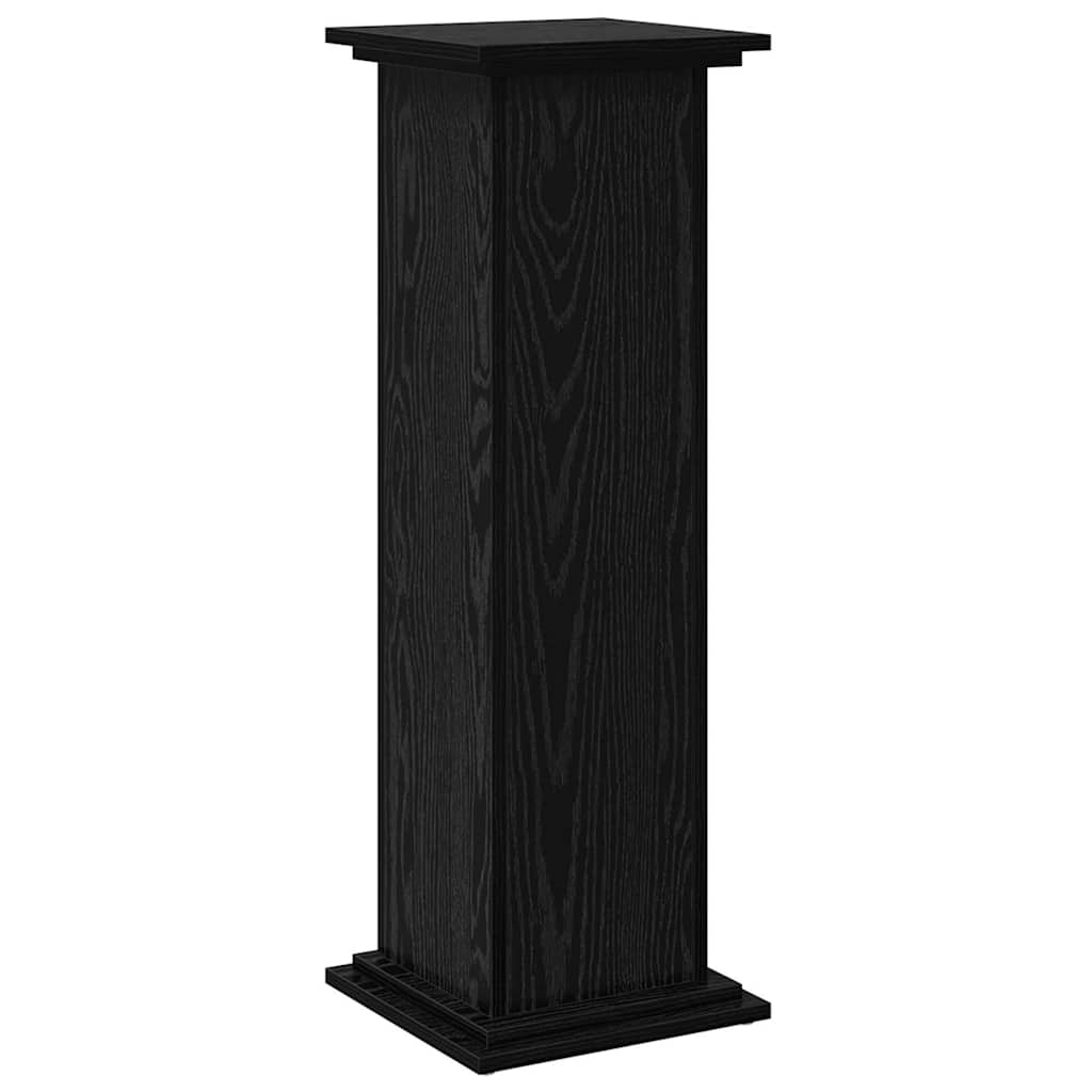 Displaysständer mit Regal Schwarz Eichen-Optik 31 x 30 x 90 cm