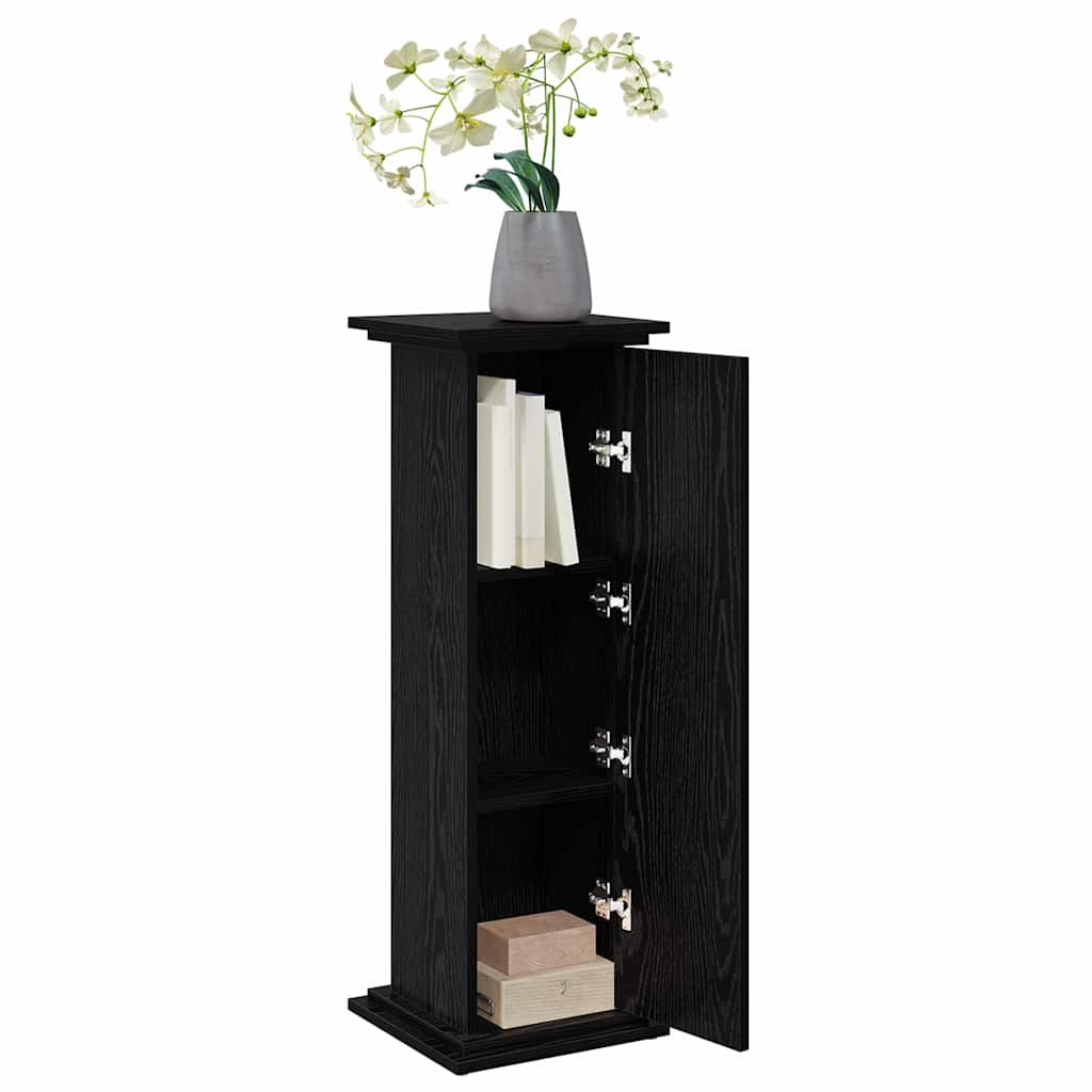 Displaysständer mit Regal Schwarz Eichen-Optik 31 x 30 x 90 cm