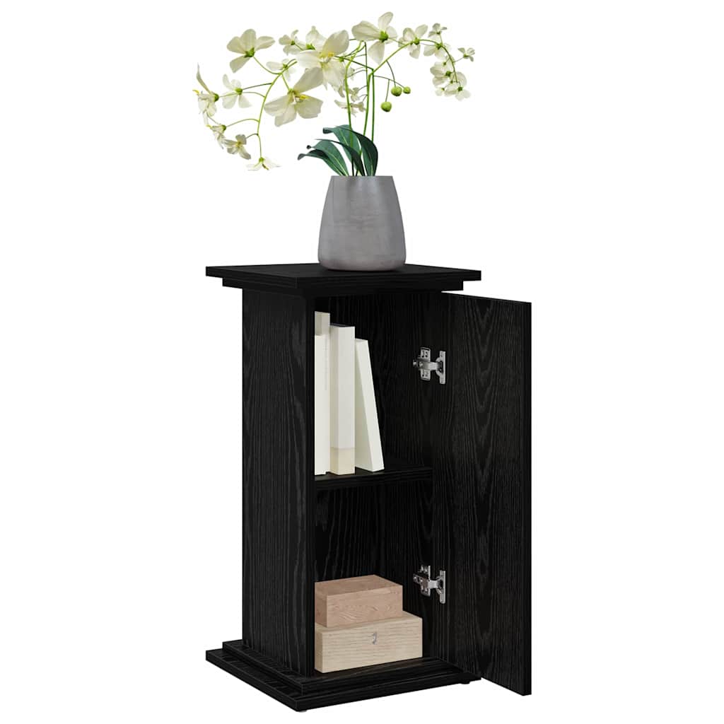 Displaysständer mit Regal Schwarz Eichen-Optik 31 x 30 x 60 cm