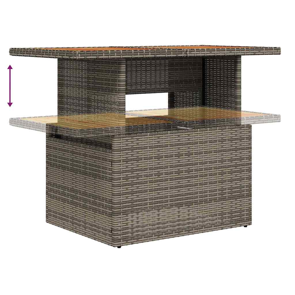 Garten-Sofa-Set mit Kissen 8 pcs Grau und Marineblau