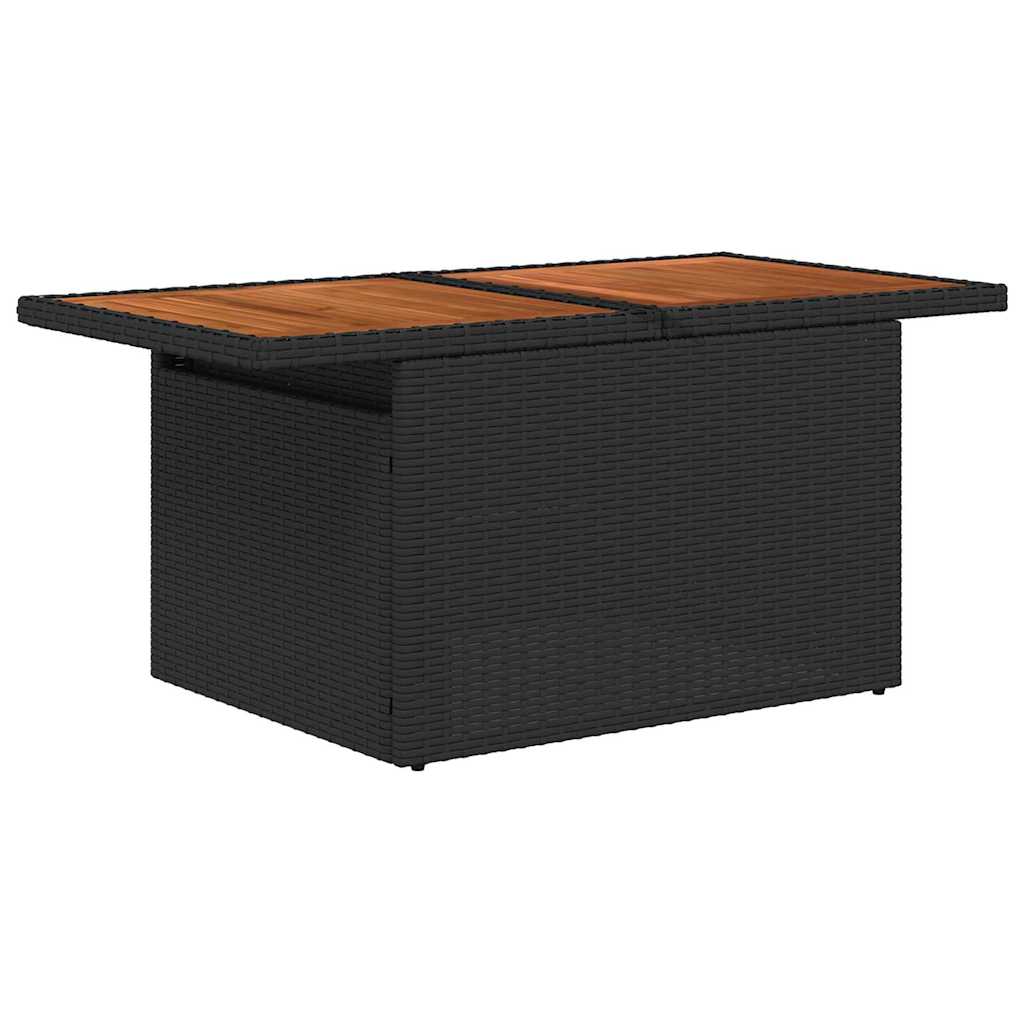 Garten-Sofa-Set mit Kissen 10 pcs Schwarz und blau