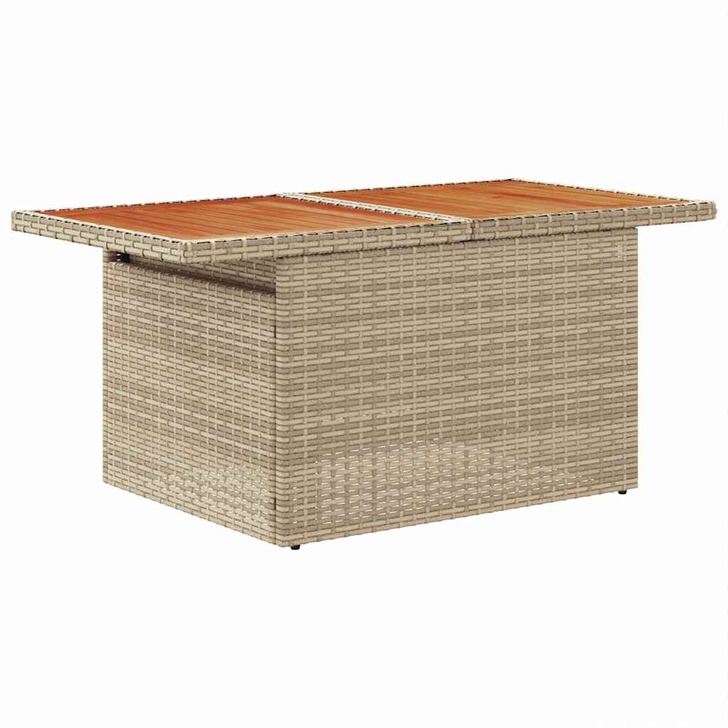 Garten-Sofa-Set mit Kissen mit Speicher 8 pcs Beige und Creme