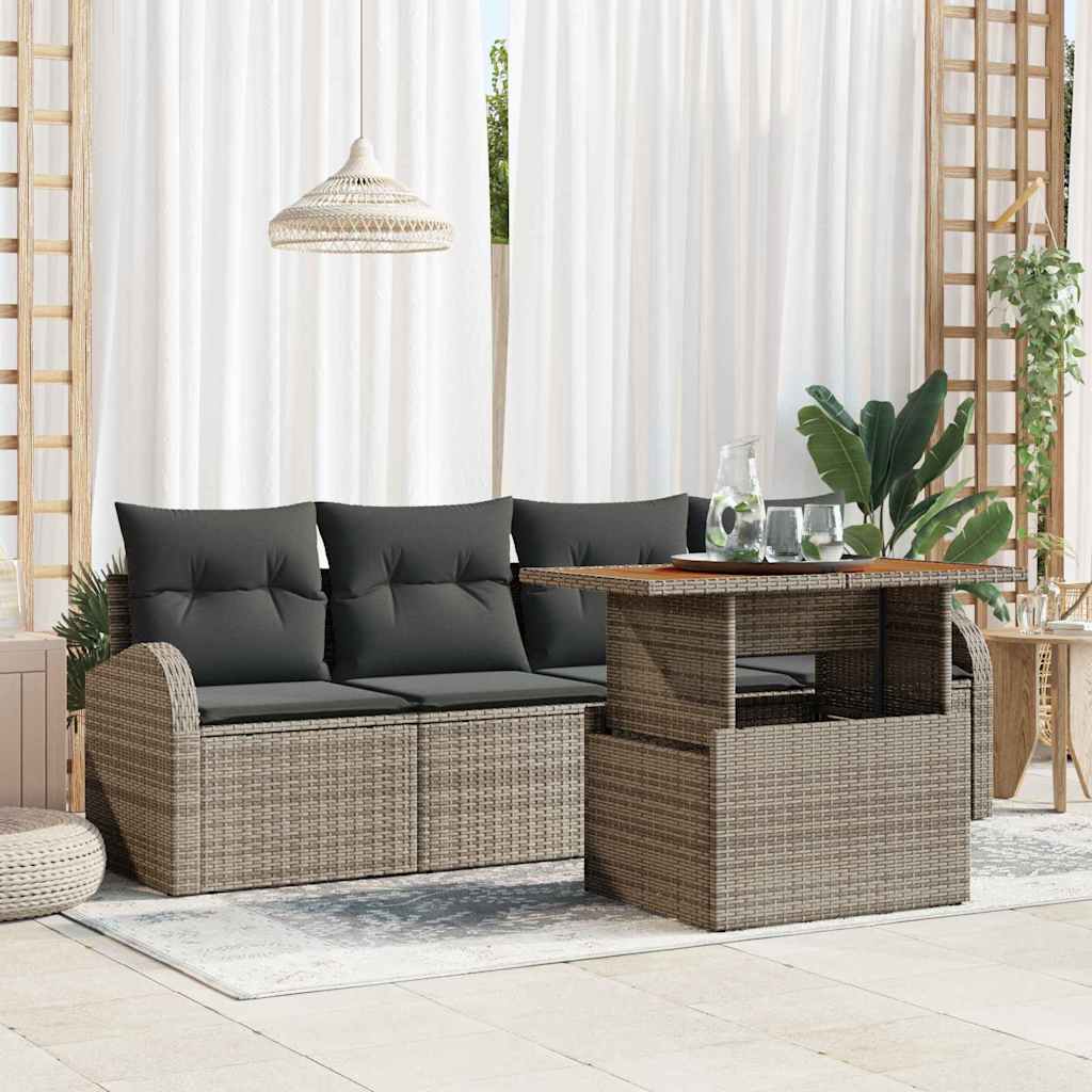 Garten-Sofa-Set 5 pcs Grau