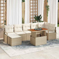 Garten Essgruppe mit Kissen 8 pcs Beige und Creme
