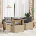 Garten Essgruppe mit Kissen 5 pcs Beige und Grau