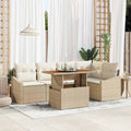 Gartensofa-set 6 Stk. Beige und Creme