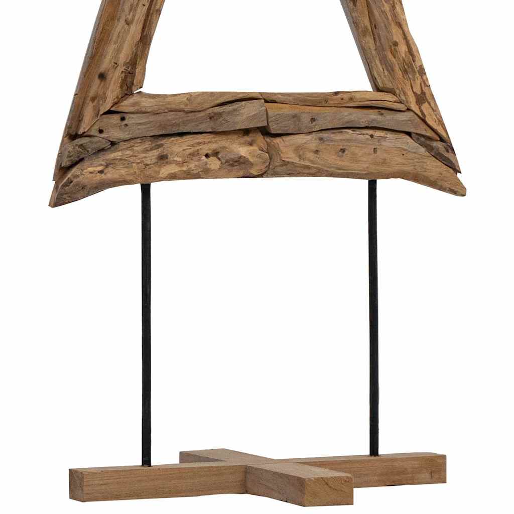 Weihnachtsbaum mit Ständer Braun 90 cm Massivholz Teak