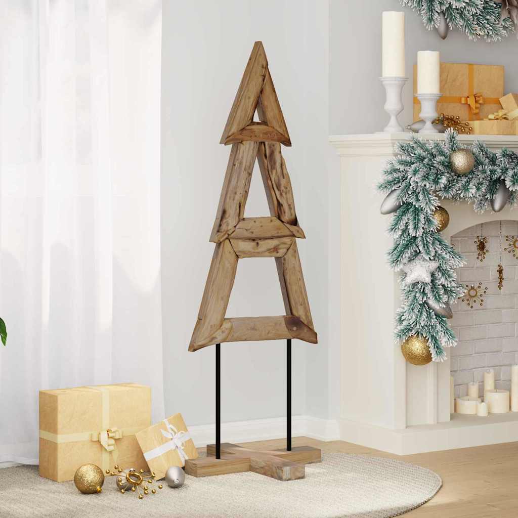 Weihnachtsbaum mit Ständer Braun 120 cm Massivholz Teak