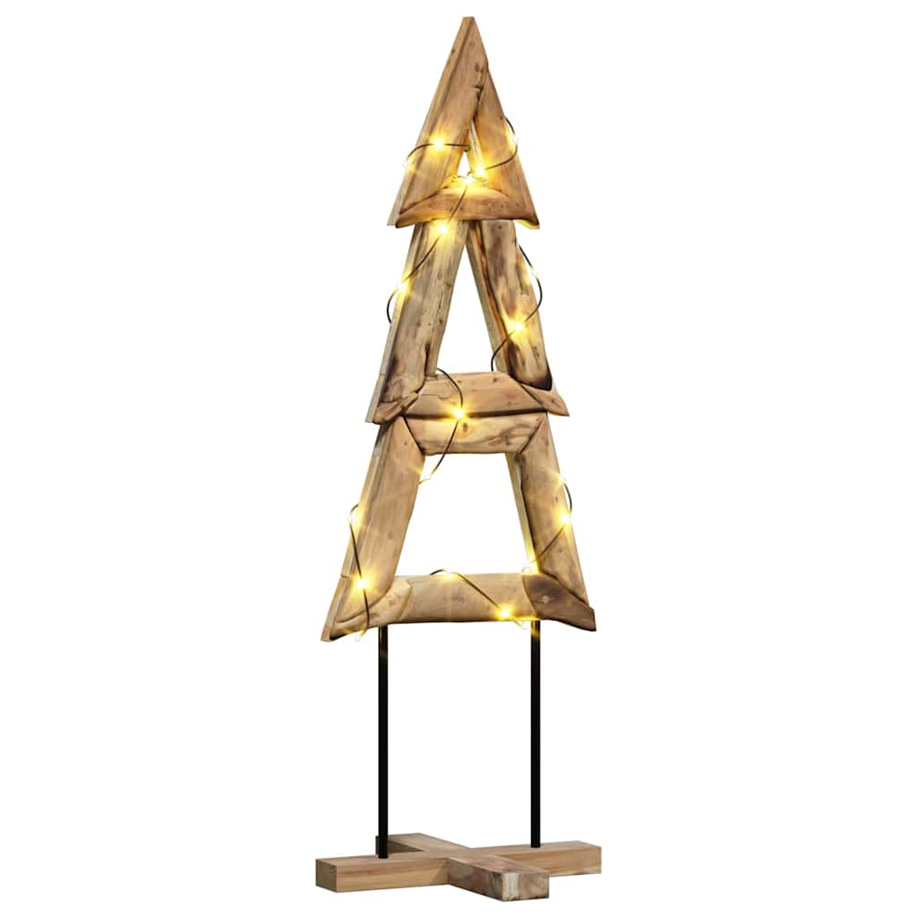 Weihnachtsbaum mit Ständer Braun 120 cm Massivholz Teak