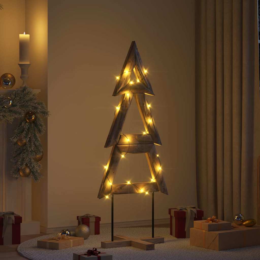 Weihnachtsbaum mit Ständer Braun 149,5 cm Massivholz Teak