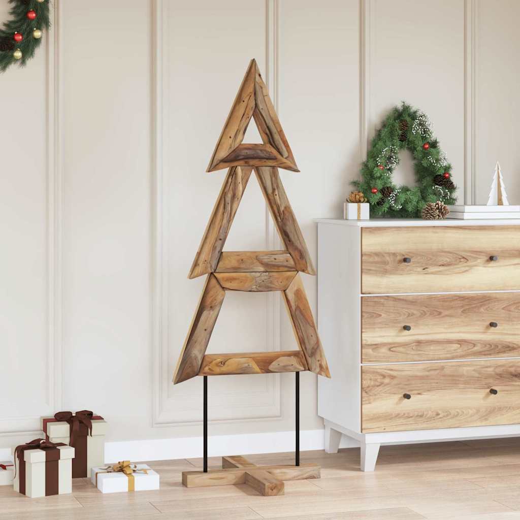 Weihnachtsbaum mit Ständer Braun 149,5 cm Massivholz Teak