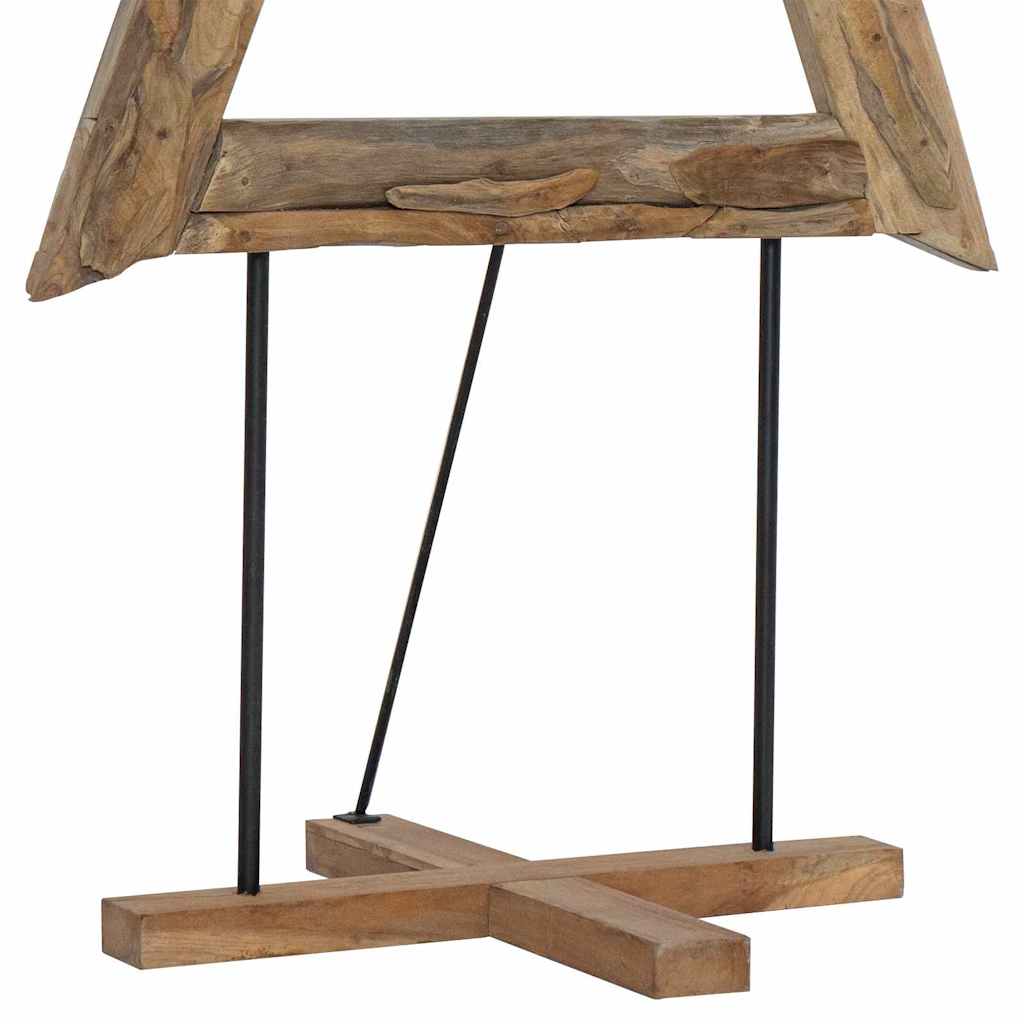 Weihnachtsbaum mit Ständer Braun 181 cm Massivholz Teak