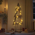 Weihnachtsbaum mit Ständer Braun 181 cm Massivholz Teak