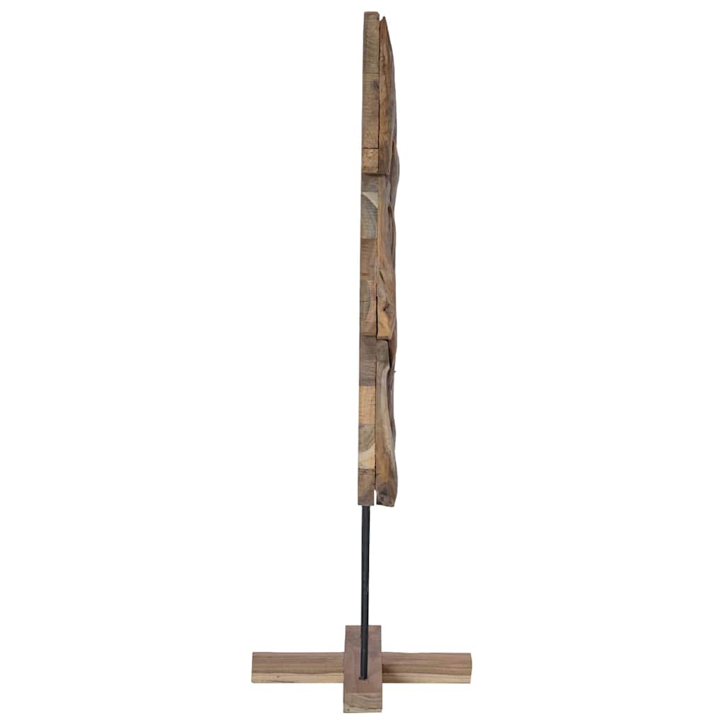 Weihnachtsbaum mit Ständer Braun 121 cm Massivholz Teak