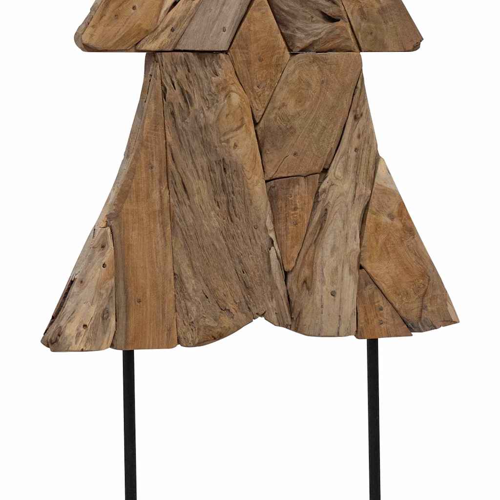 Weihnachtsbaum mit Ständer Braun 151 cm Massivholz Teak