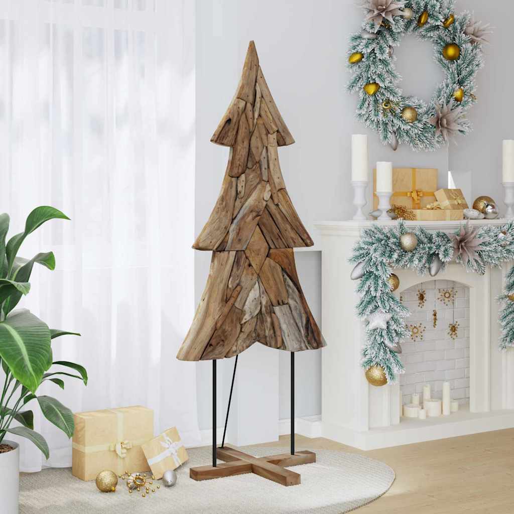 Weihnachtsbaum mit Ständer Braun 181,5 cm Massivholz Teak
