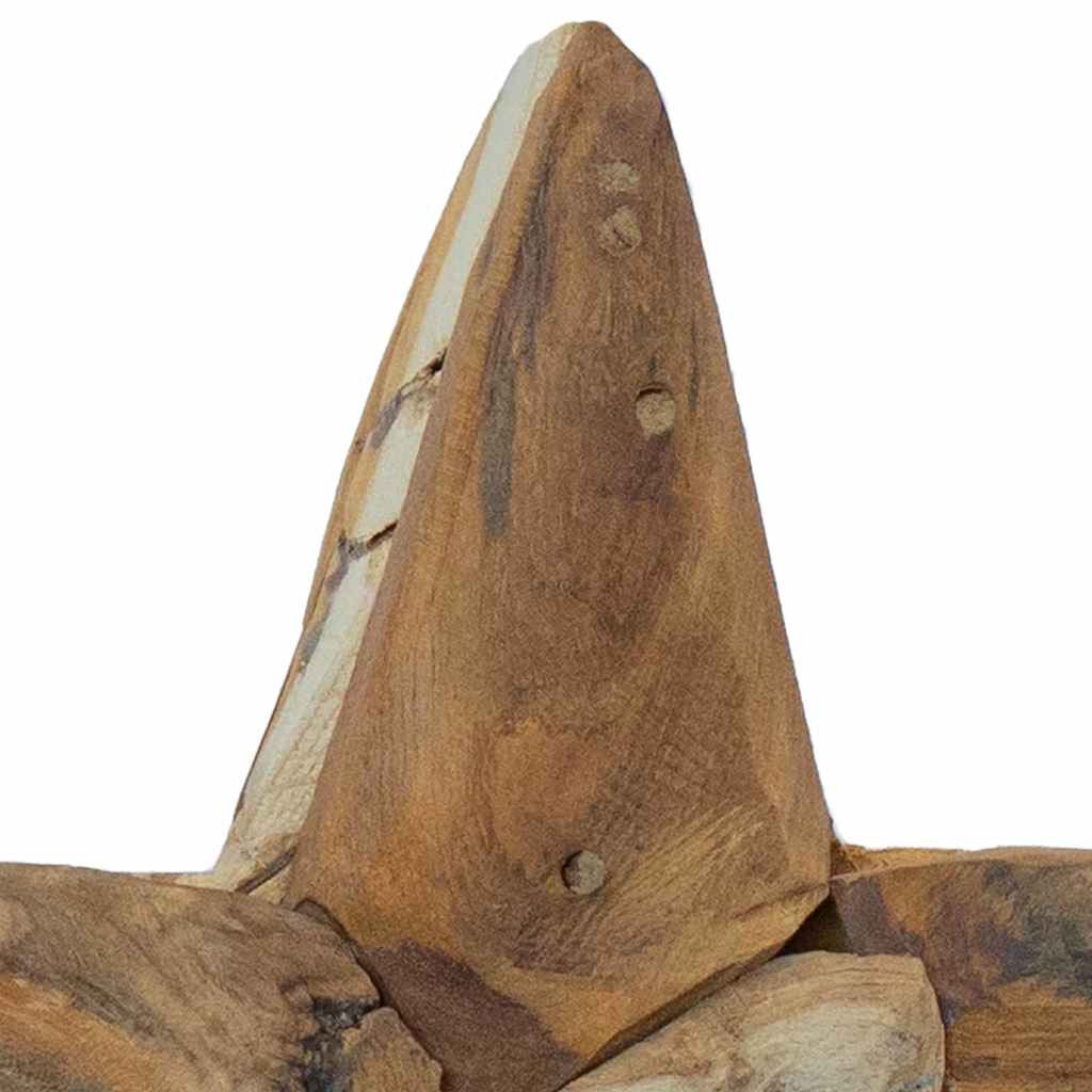 Weihnachtsstern Braun 31 x 15 x 46 cm Massivholz Teak