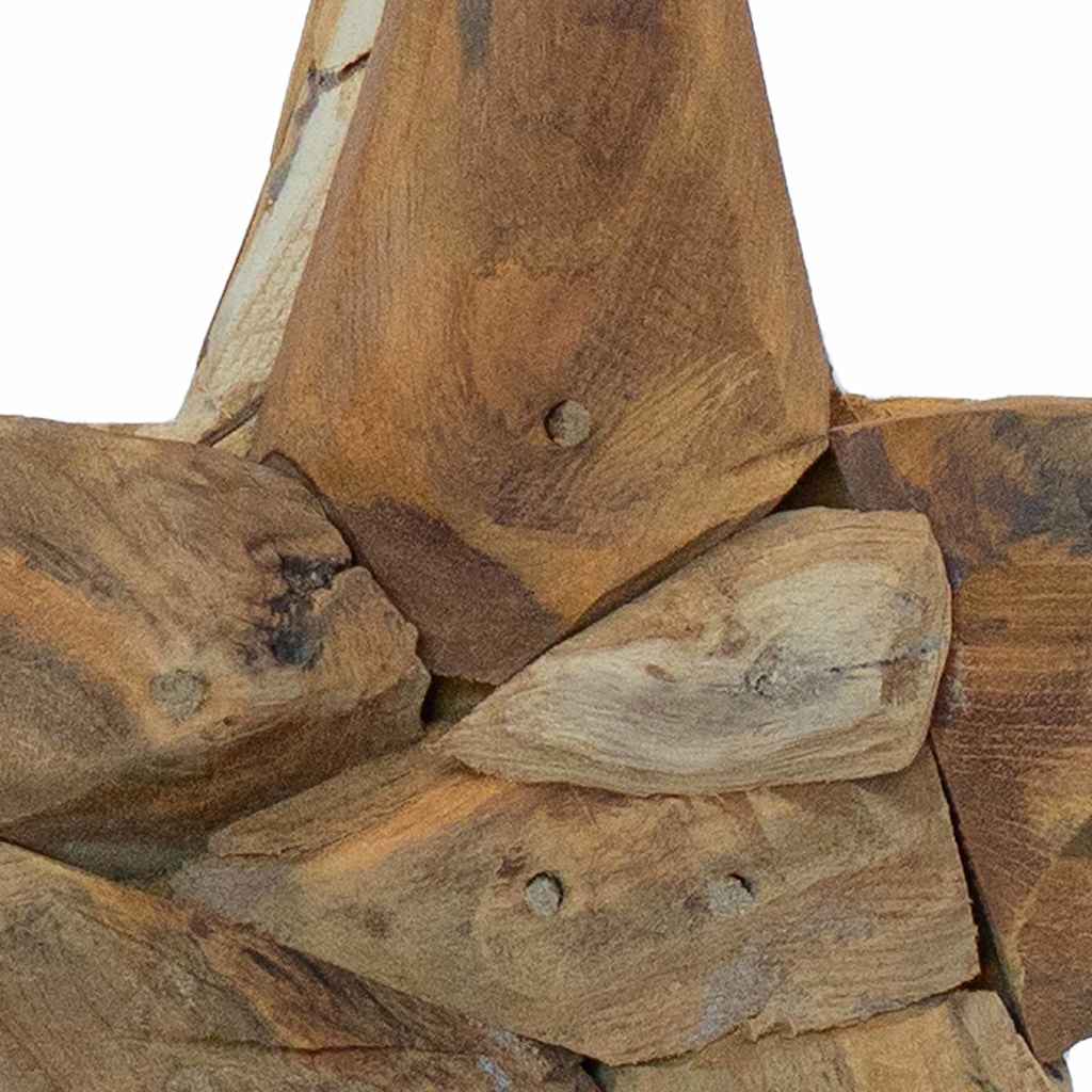 Weihnachtsstern Braun 31 x 15 x 46 cm Massivholz Teak
