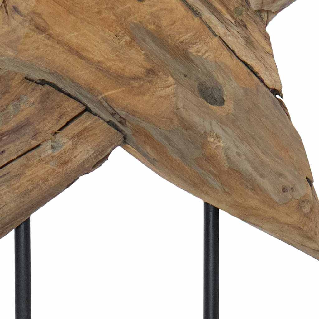 Weihnachtsstern Braun 43,5 x 13,5 x 59 cm Massivholz Teak