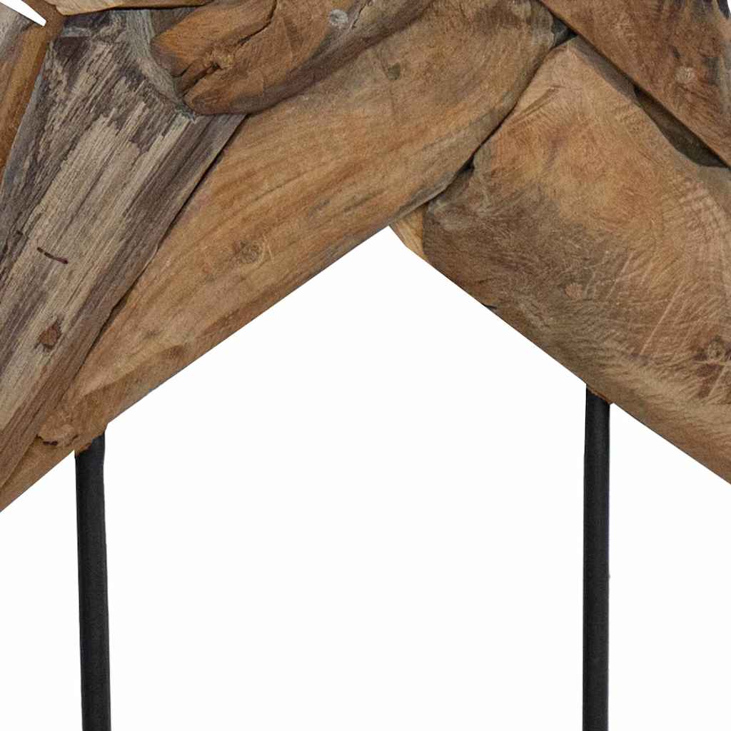 Weihnachtsstern Braun 59,5 x 18 x 74 cm Massivholz Teak