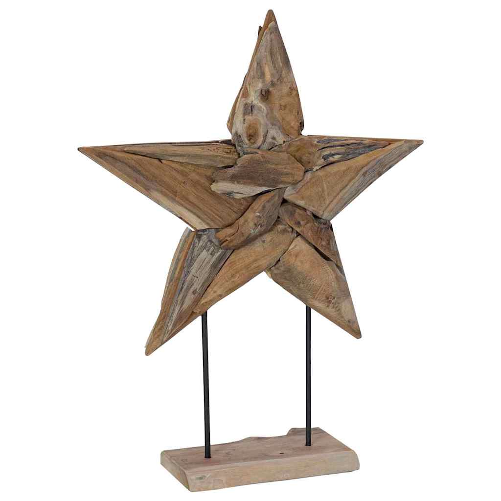 Weihnachtsstern Braun 59,5 x 18 x 74 cm Massivholz Teak