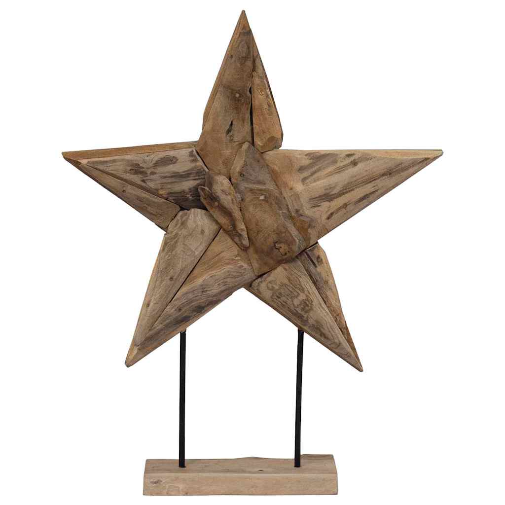 Weihnachtsstern Braun 59,5 x 18 x 74 cm Massivholz Teak