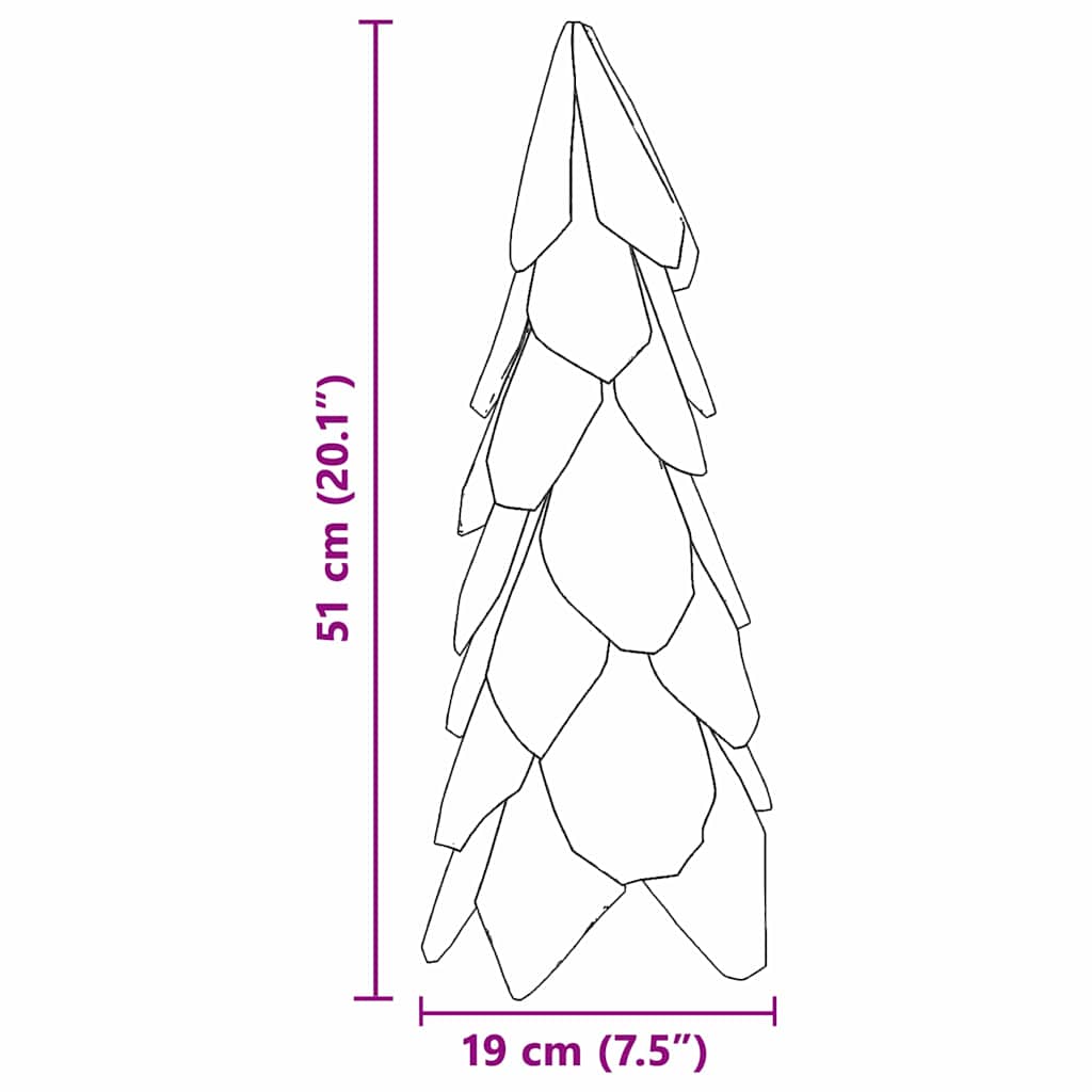 Weihnachtsbaum mit Ständer Braun 51 cm Massivholz Teak