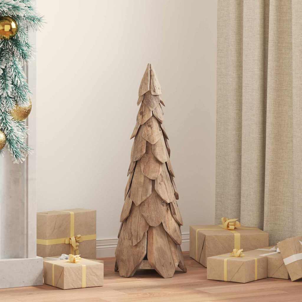 Weihnachtsbaum mit Ständer Braun 80 cm Massivholz Teak