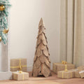 Weihnachtsbaum mit Ständer Braun 80 cm Massivholz Teak