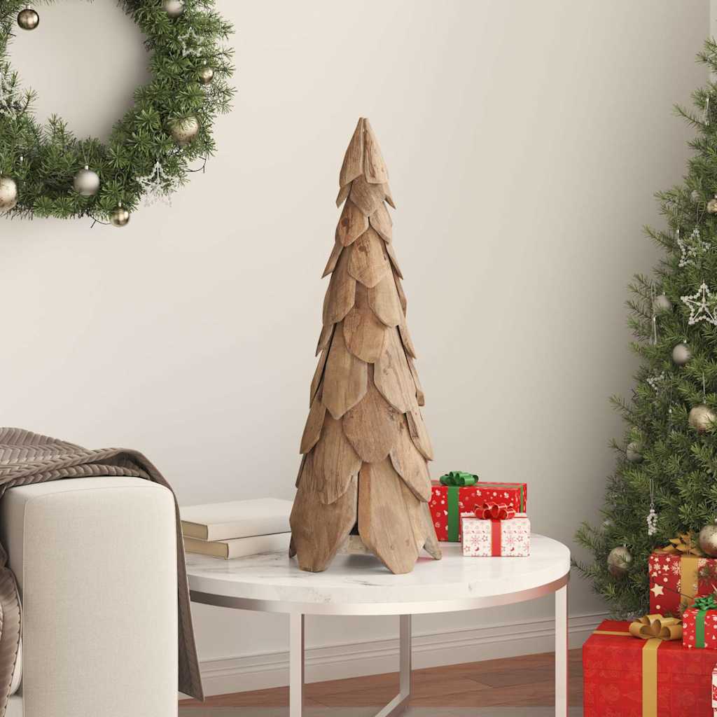 Weihnachtsbaum mit Ständer Braun 80 cm Massivholz Teak