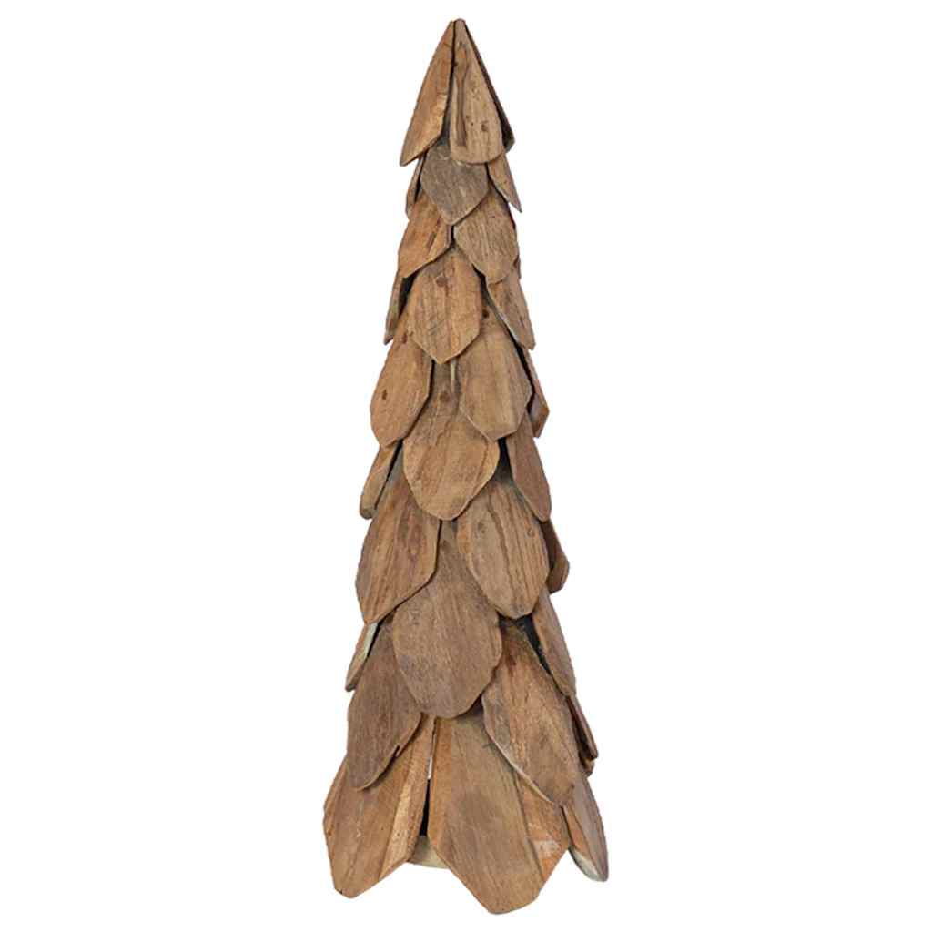 Weihnachtsbaum mit Ständer Braun 80 cm Massivholz Teak