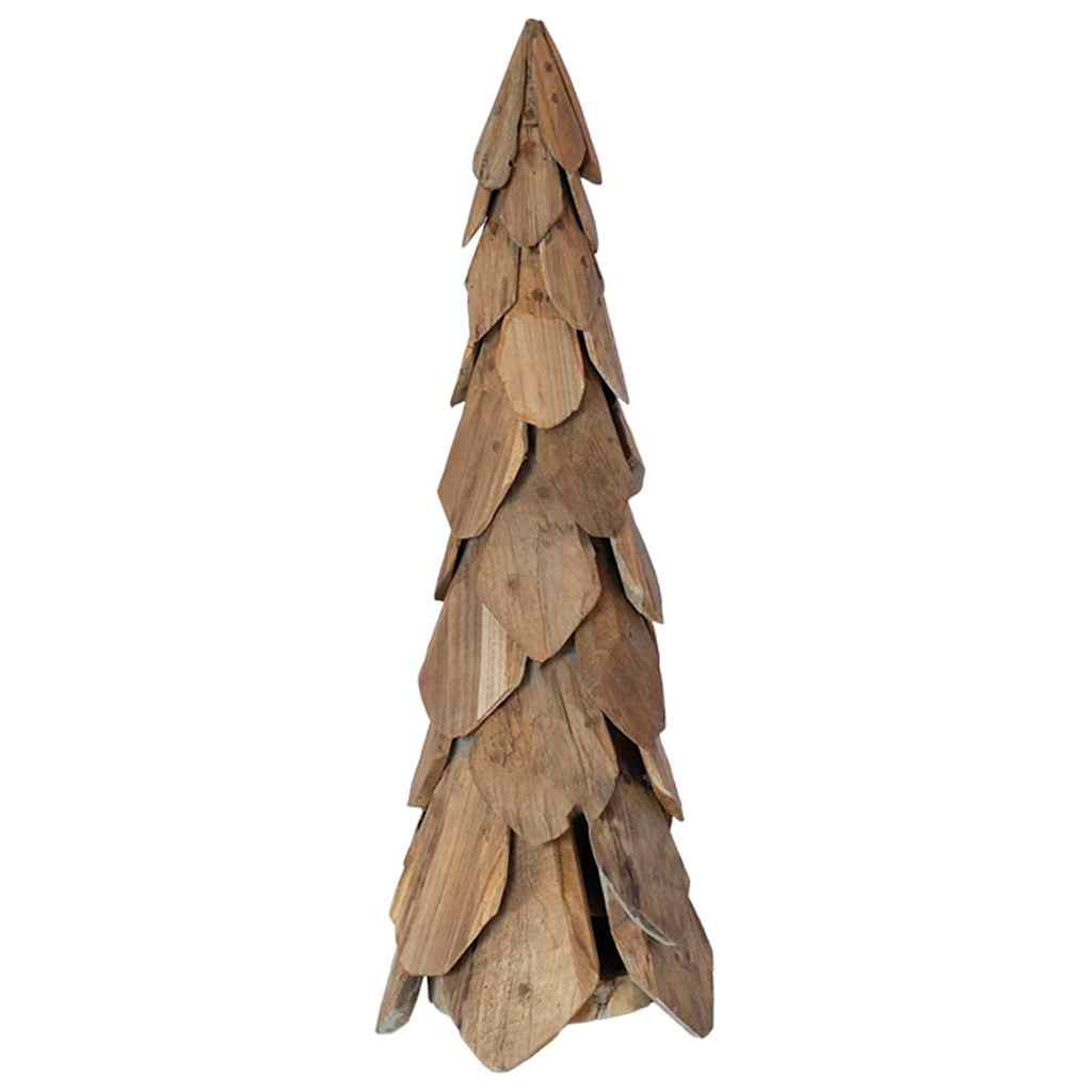 Weihnachtsbaum mit Ständer Braun 80 cm Massivholz Teak