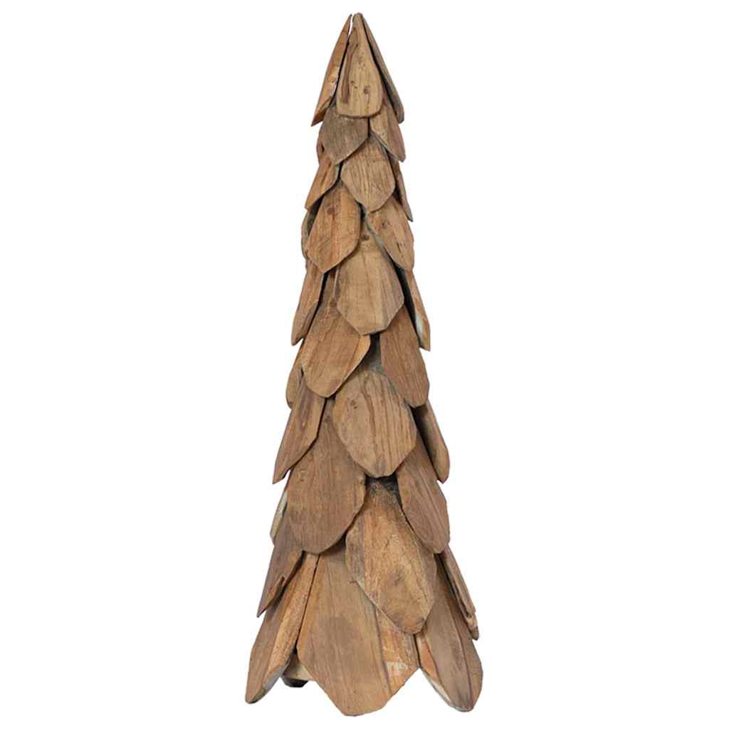 Weihnachtsbaum mit Ständer Braun 80 cm Massivholz Teak
