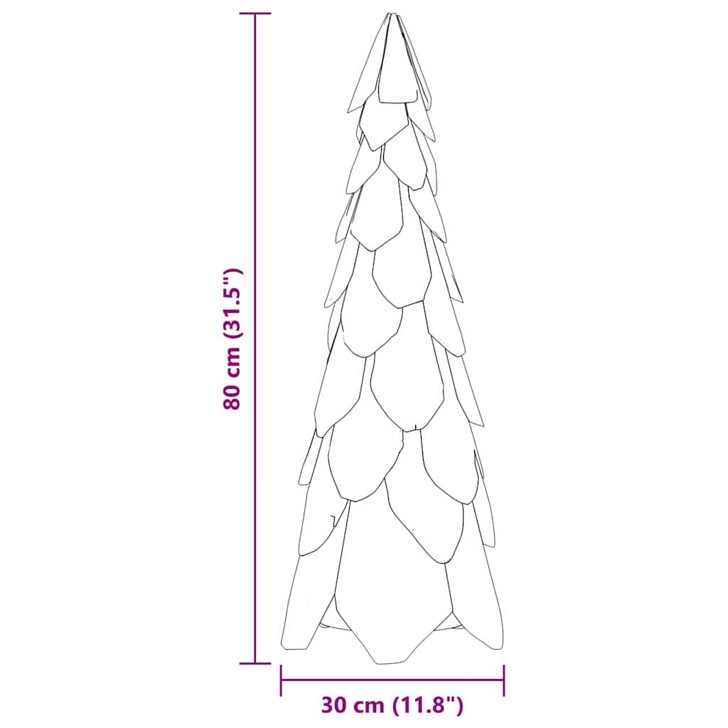 Weihnachtsbaum mit Ständer Braun 80 cm Massivholz Teak