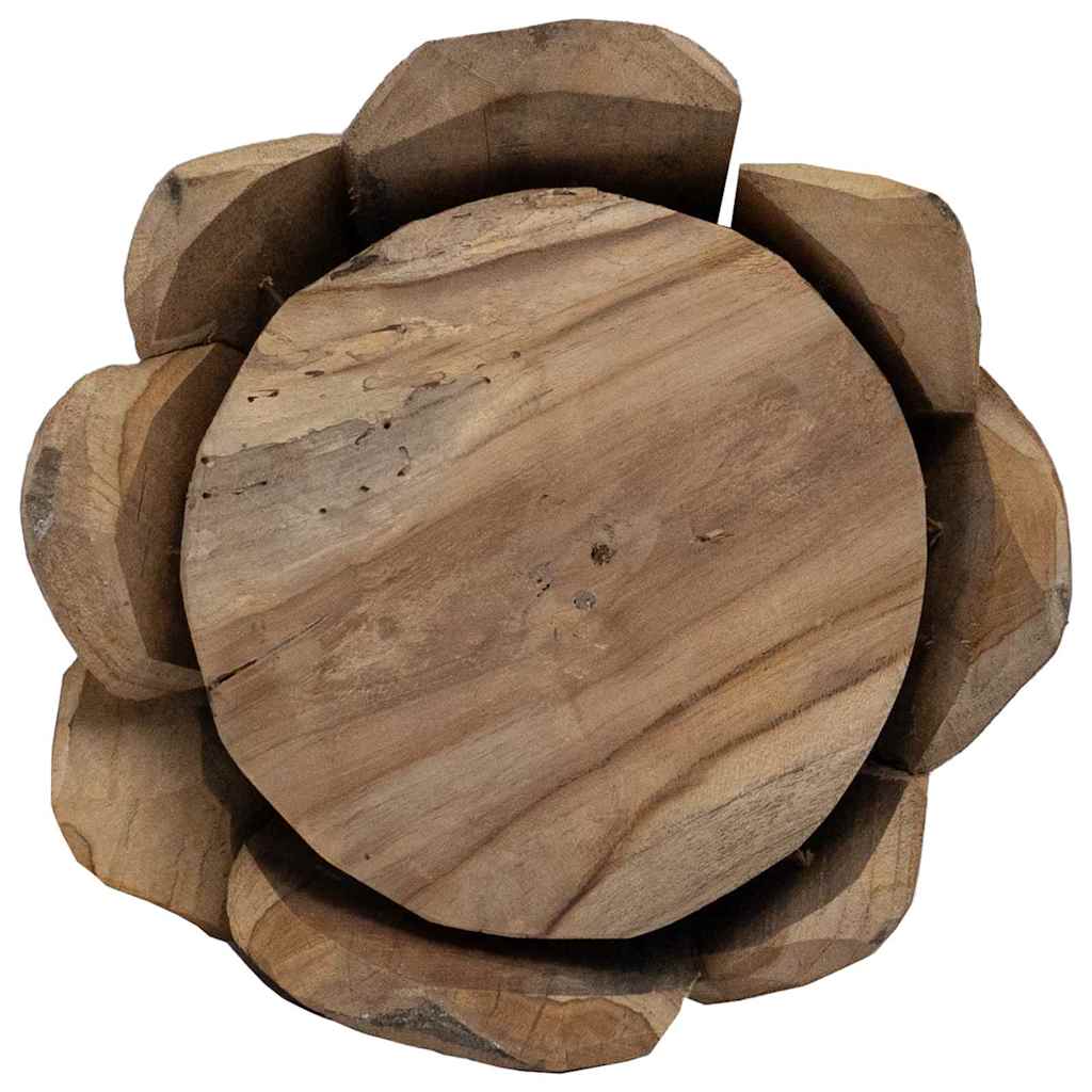 Weihnachtsbaum mit Ständer Braun 111 cm Massivholz Teak