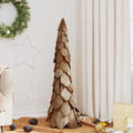 Weihnachtsbaum mit Ständer Braun 111 cm Massivholz Teak