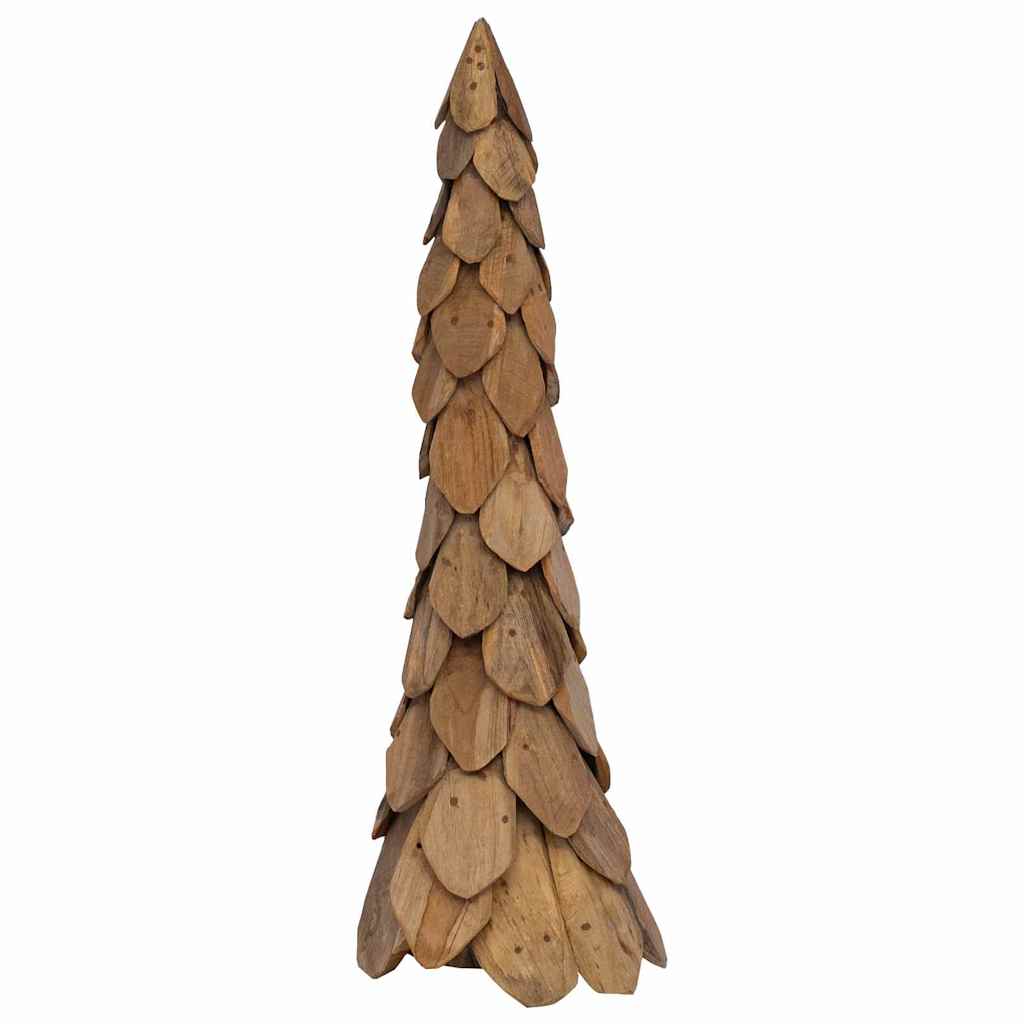 Weihnachtsbaum mit Ständer Braun 111 cm Massivholz Teak